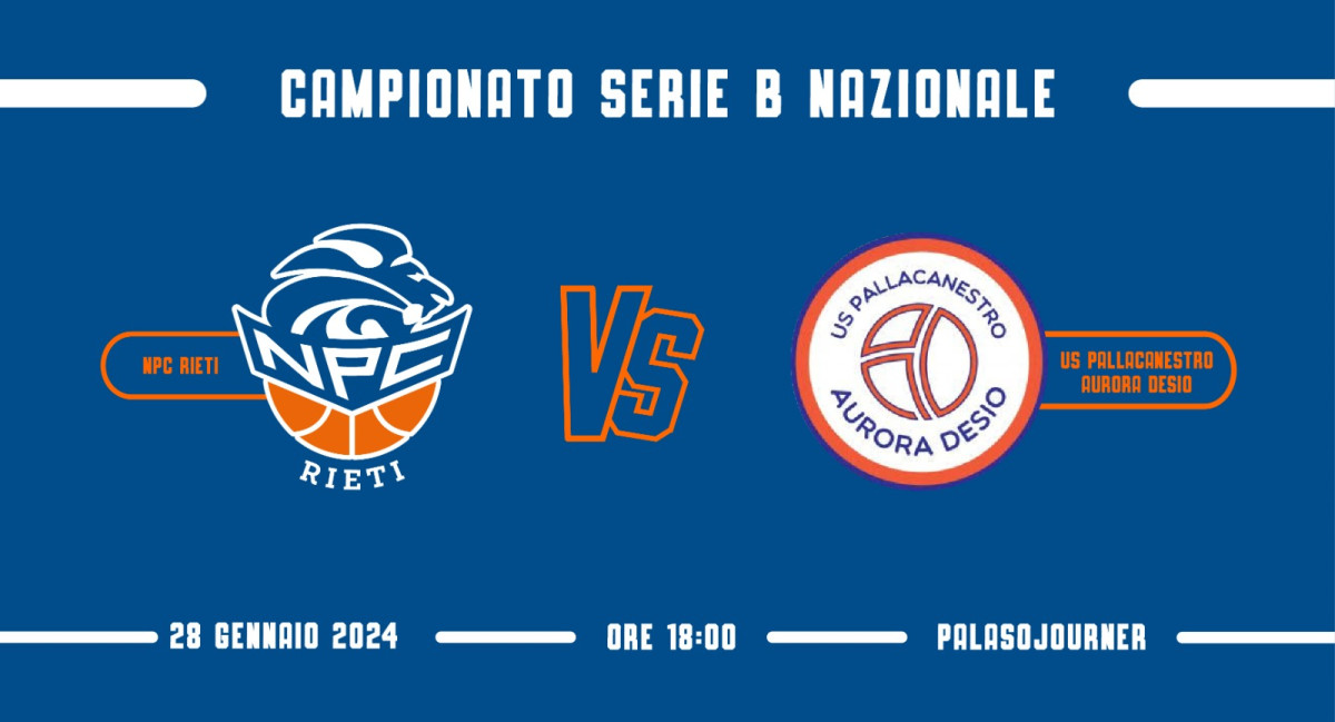 NPC RIETI VS PALL.AURORA DESIO RIETI 20240128 180000 iTicket