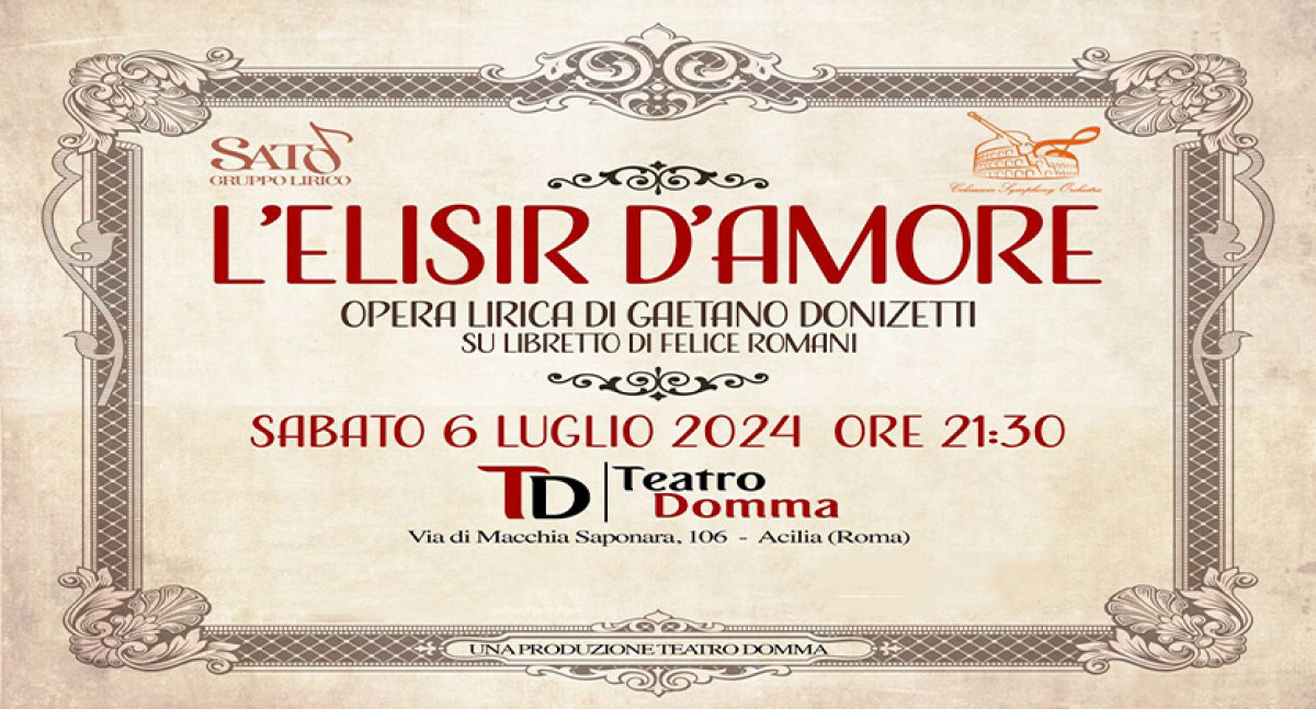 PREVENDITA UFFICIALE BIGLIETTI | L'ELISIR D'AMORE | TEATRO ARENA DOMMA ...